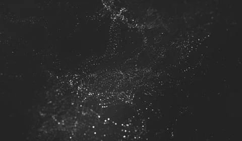Abstract polygonal space low poly dark background with connecting dots and li Stock Illustration