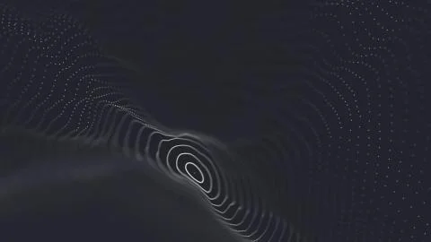 Abstract polygonal space low poly dark background with connecting dots and li Stock Illustration