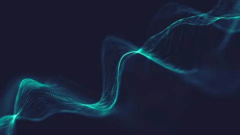 Abstract polygonal space low poly dark background with connecting dots and li Stock Illustration