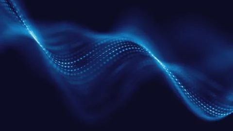 Abstract polygonal space low poly dark background with connecting dots and li Stock Illustration