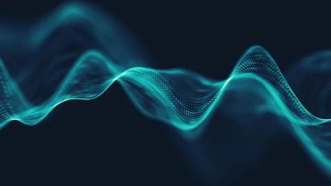 Abstract polygonal space low poly dark background with connecting dots and li Stock Illustration