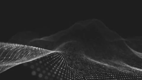 Abstract polygonal space low poly dark background with connecting dots and li Illustrazione stock