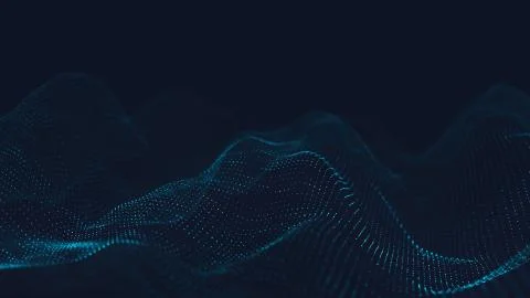 Abstract polygonal space low poly dark background with connecting dots and li Stock Illustration