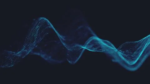 Abstract polygonal space low poly dark background with connecting dots and li Stock-Illustration