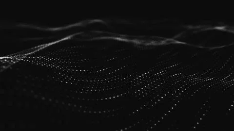 Abstract polygonal space low poly dark background with connecting dots and li Illustrazione stock