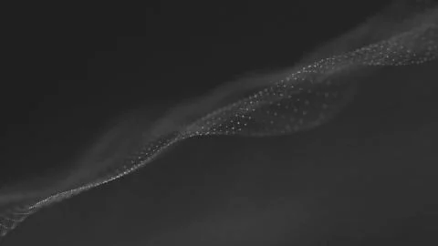 Abstract polygonal space low poly dark background with connecting dots and li Stock Illustration