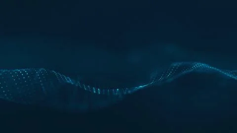 Abstract polygonal space low poly dark background with connecting dots and li Illustrazione stock