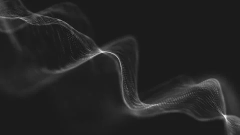 Abstract polygonal space low poly dark background with connecting dots and li Stock Illustration