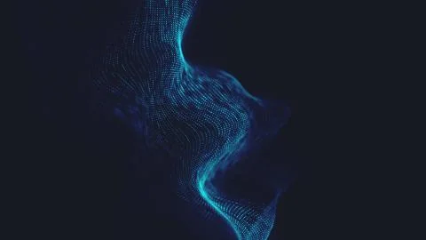 Abstract polygonal space low poly dark background with connecting dots and li Stock Illustration