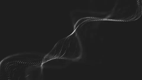 Abstract polygonal space low poly dark background with connecting dots and li Stock-Illustration