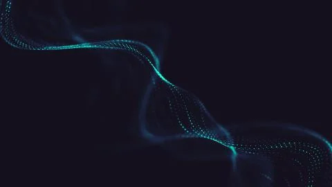 Abstract polygonal space low poly dark background with connecting dots and li Stock Illustration