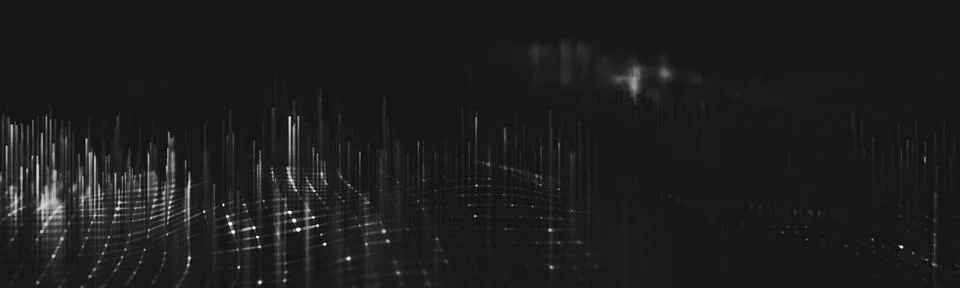 Abstract polygonal space low poly dark background with connecting dots and li Illustrazione stock
