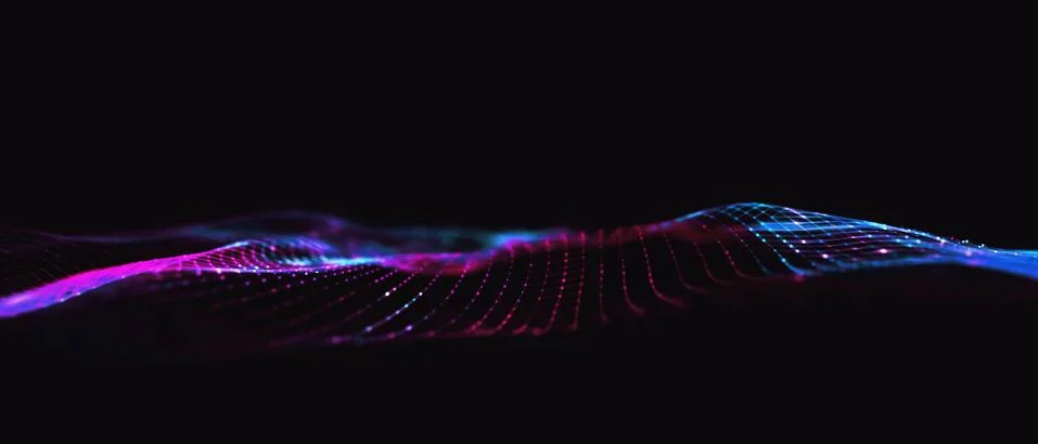 Abstract polygonal space low poly dark background with connecting dots and li Stock Illustration