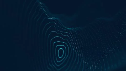 Abstract polygonal space low poly dark background with connecting dots and li Stock Illustration