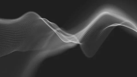 Abstract polygonal space low poly dark background with connecting dots and li Stock Illustration