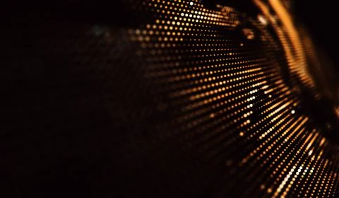 Abstract polygonal space low poly dark background with connecting dots and li Stock Illustration