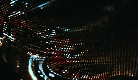 Abstract polygonal space low poly dark background with connecting dots and li Stock Illustration