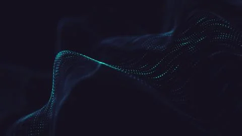 Abstract polygonal space low poly dark background with connecting dots and li Stock Illustration