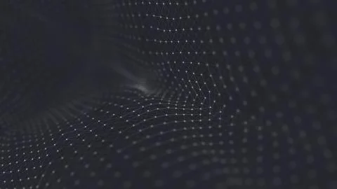 Abstract polygonal space low poly dark background with connecting dots and li Stock-Illustration