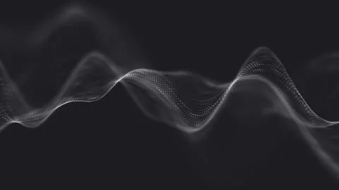 Abstract polygonal space low poly dark background with connecting dots and li Stock Illustration