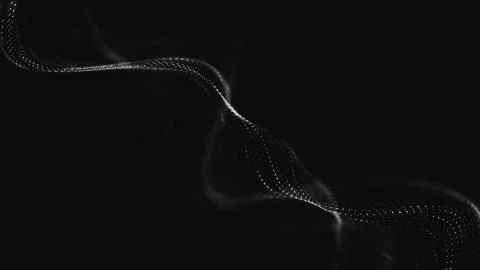 Abstract polygonal space low poly dark background with connecting dots and li Stock Illustration