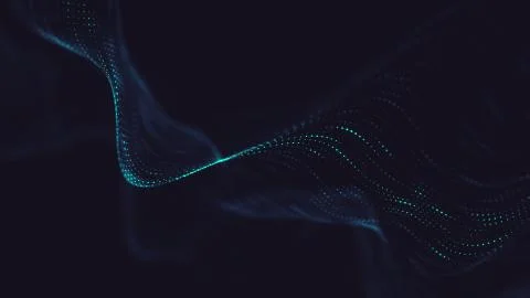 Abstract polygonal space low poly dark background with connecting dots and li Stock Illustration