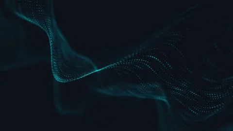 Abstract polygonal space low poly dark background with connecting dots and li Stock-Illustration