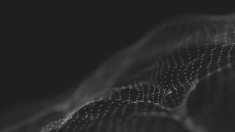 Abstract polygonal space low poly dark background with connecting dots and li Illustrazione stock