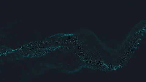 Abstract polygonal space low poly dark background with connecting dots and li Stock-Illustration