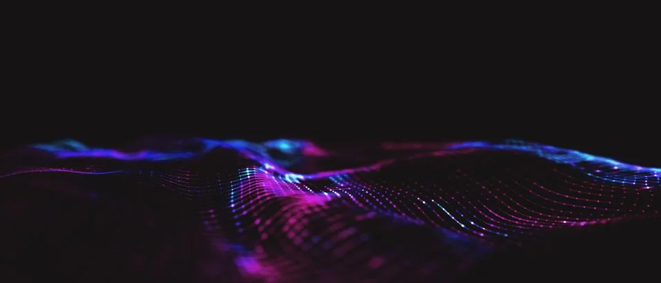 Abstract polygonal space low poly dark background with connecting dots and li Illustrazione stock