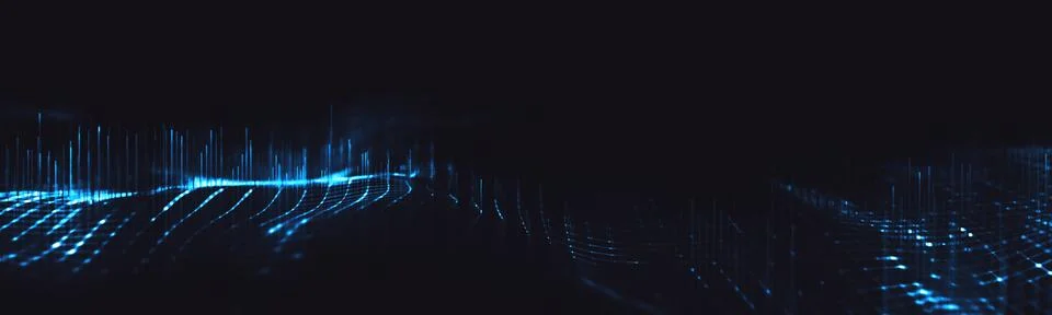 Abstract polygonal space low poly dark background with connecting dots and li Stock Illustration