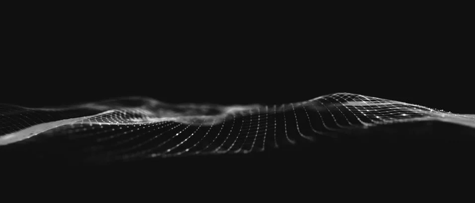 Abstract polygonal space low poly dark background with connecting dots and li Stock-Illustration