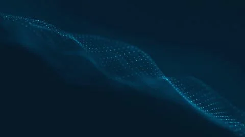 Abstract polygonal space low poly dark background with connecting dots and li Stock Illustration