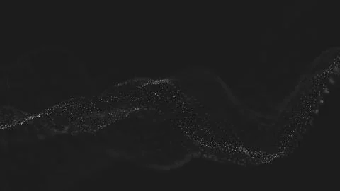 Abstract polygonal space low poly dark background with connecting dots and li Stock Illustration