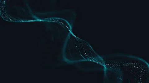 Abstract polygonal space low poly dark background with connecting dots and li Stock Illustration