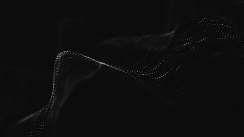 Abstract polygonal space low poly dark background with connecting dots and li Stock Illustration