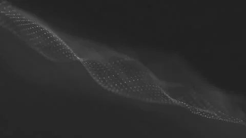 Abstract polygonal space low poly dark background with connecting dots and li Illustrazione stock