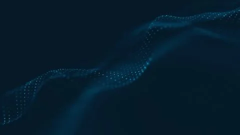 Abstract polygonal space low poly dark background with connecting dots and li Stock-Illustration
