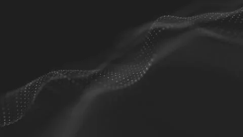 Abstract polygonal space low poly dark background with connecting dots and li Stock Illustration