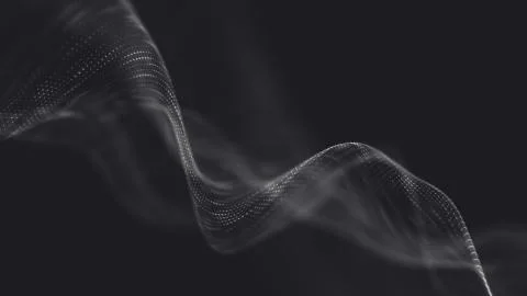 Abstract polygonal space low poly dark background with connecting dots and li Stock Illustration