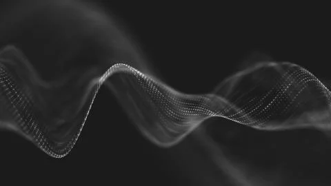 Abstract polygonal space low poly dark background with connecting dots and li Stock Illustration