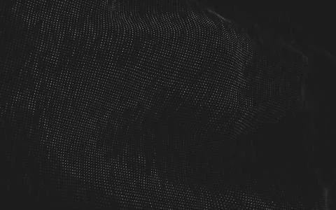 Abstract polygonal space low poly dark background with connecting dots and li Stock-Illustration