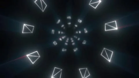Abstract polygonal space low poly dark background with connecting dots and .. Stock Illustration