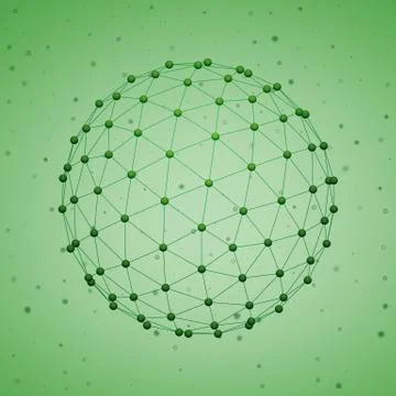 Abstract Polygonal Sphere Stock Illustration