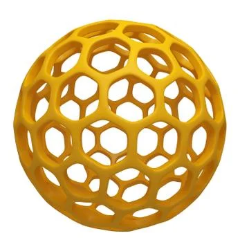 Abstract polygonal sphere of information, 3d sign, geometry element Stock Illustration