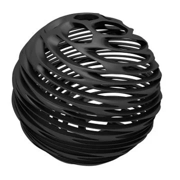 Abstract polygonal sphere of information, 3d sign, geometry element Stock Illustration