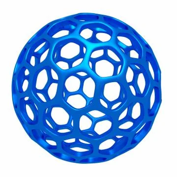 Abstract polygonal sphere of information, 3d sign, geometry element Stock Illustration