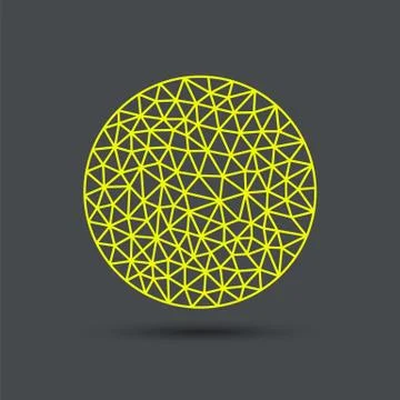 Abstract polygonal sphere. Vector design template element Stock Illustration