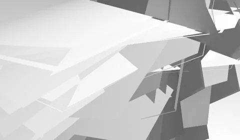 Abstract polygonal structures. 3d render Stock Illustration