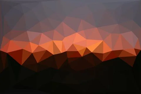 Abstract polygonal sunset background Stock Illustration